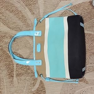 Kate Spade Color Block Tote - turquoise - beach vibes
